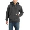 'Carhartt' Men's Rain Defender Paxton Heavyweight 1/4 Zip Hoodie - Carbon Heather