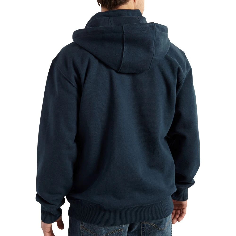 'Carhartt' Men's Rain Defender®Paxton Heavyweight 1/4 Zip Hooded Mock Sweatshirt - Navy - Image 2