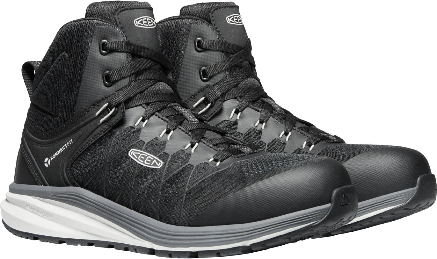 'Keen Utility' Men's Vista Energy EH Mid Hiker Carbon Toe - Vapor / Black - Image 4