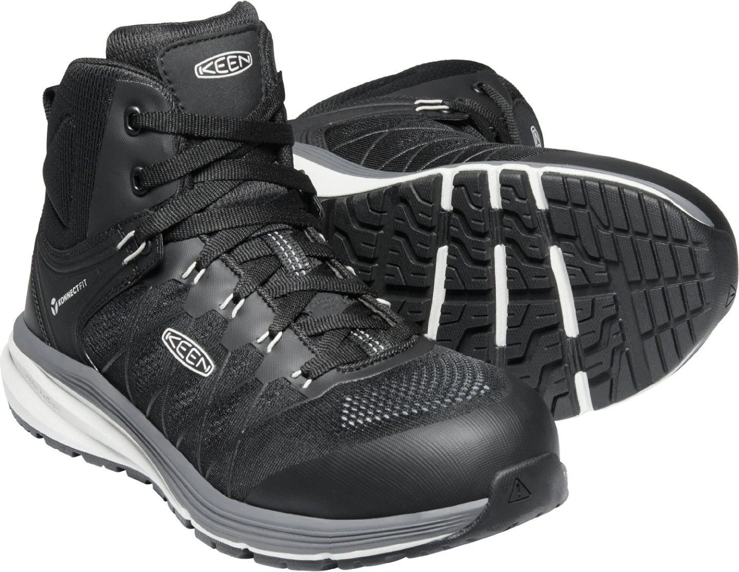 'Keen Utility' Men's Vista Energy EH Mid Hiker Carbon Toe - Vapor / Black - Image 5