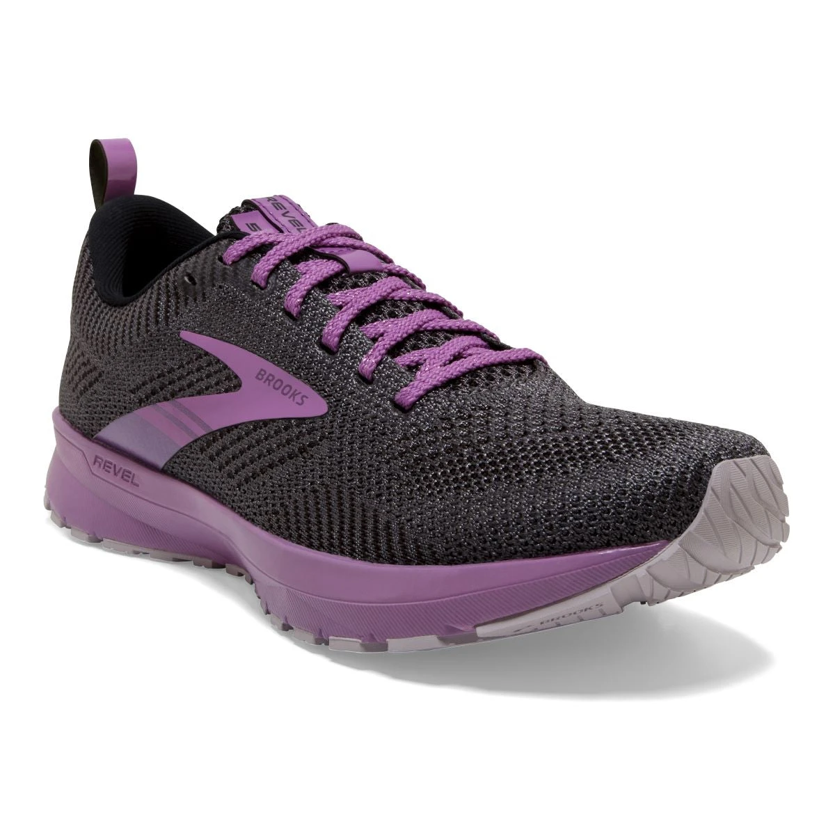 'Brooks' Women's Revel 5 - Black / Ebony / Pale Pansy - Image 2