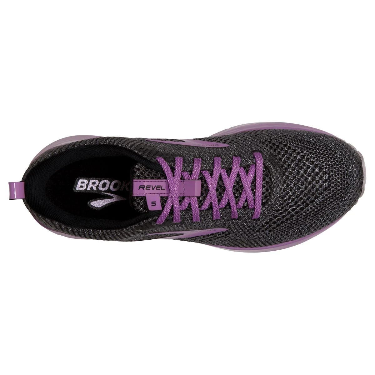 'Brooks' Women's Revel 5 - Black / Ebony / Pale Pansy - Image 3