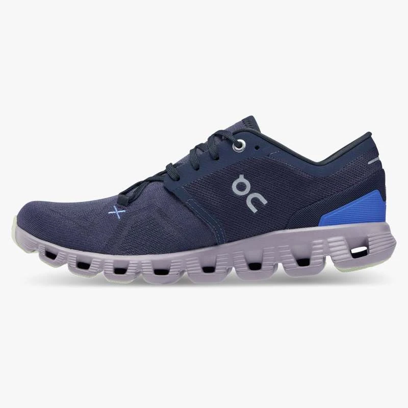 'On Running' Women's Cloud X 3 - Midnight / Heron - Image 6